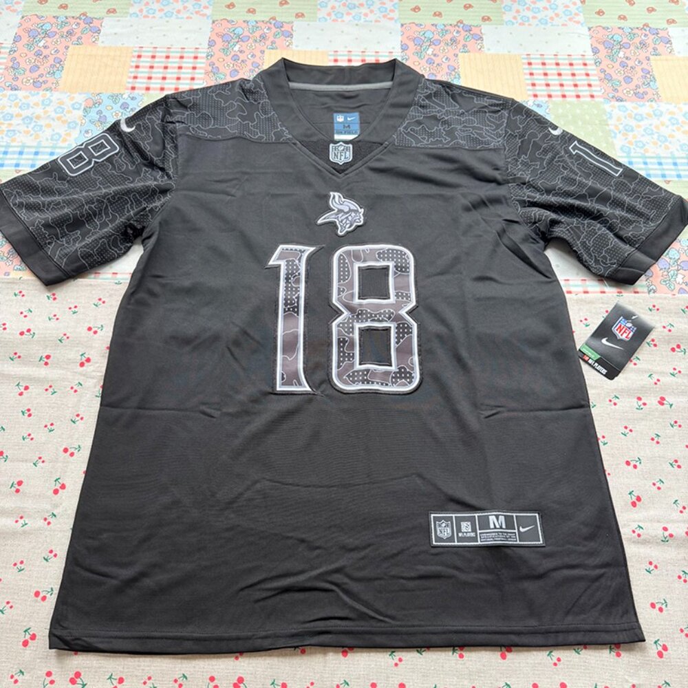 Minnesota Vikings Justin Jefferson Black RFLCTV Reflective Limited Jersey